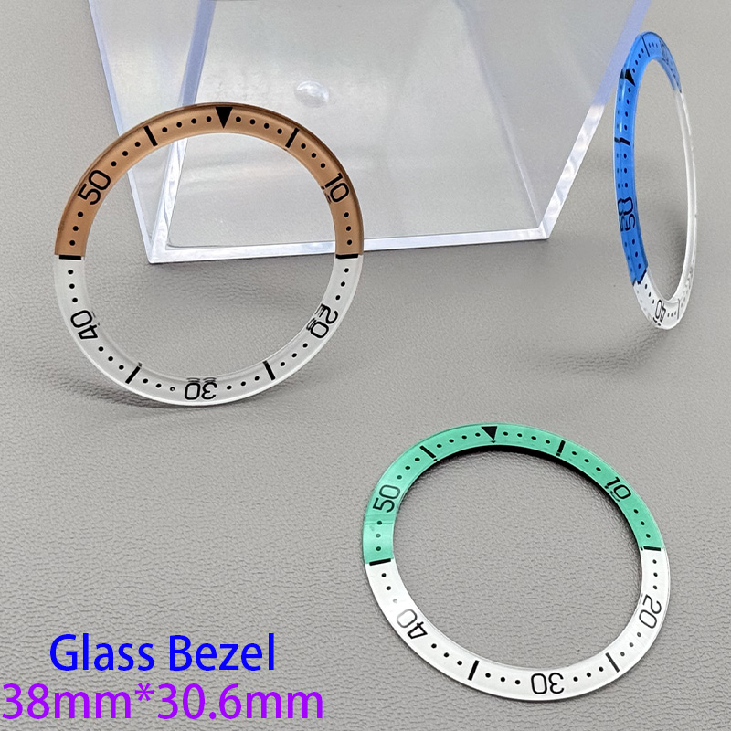 Watch Bezel Insert - Customized 38mm*30.6mm Sloped Glass Bezel Insert