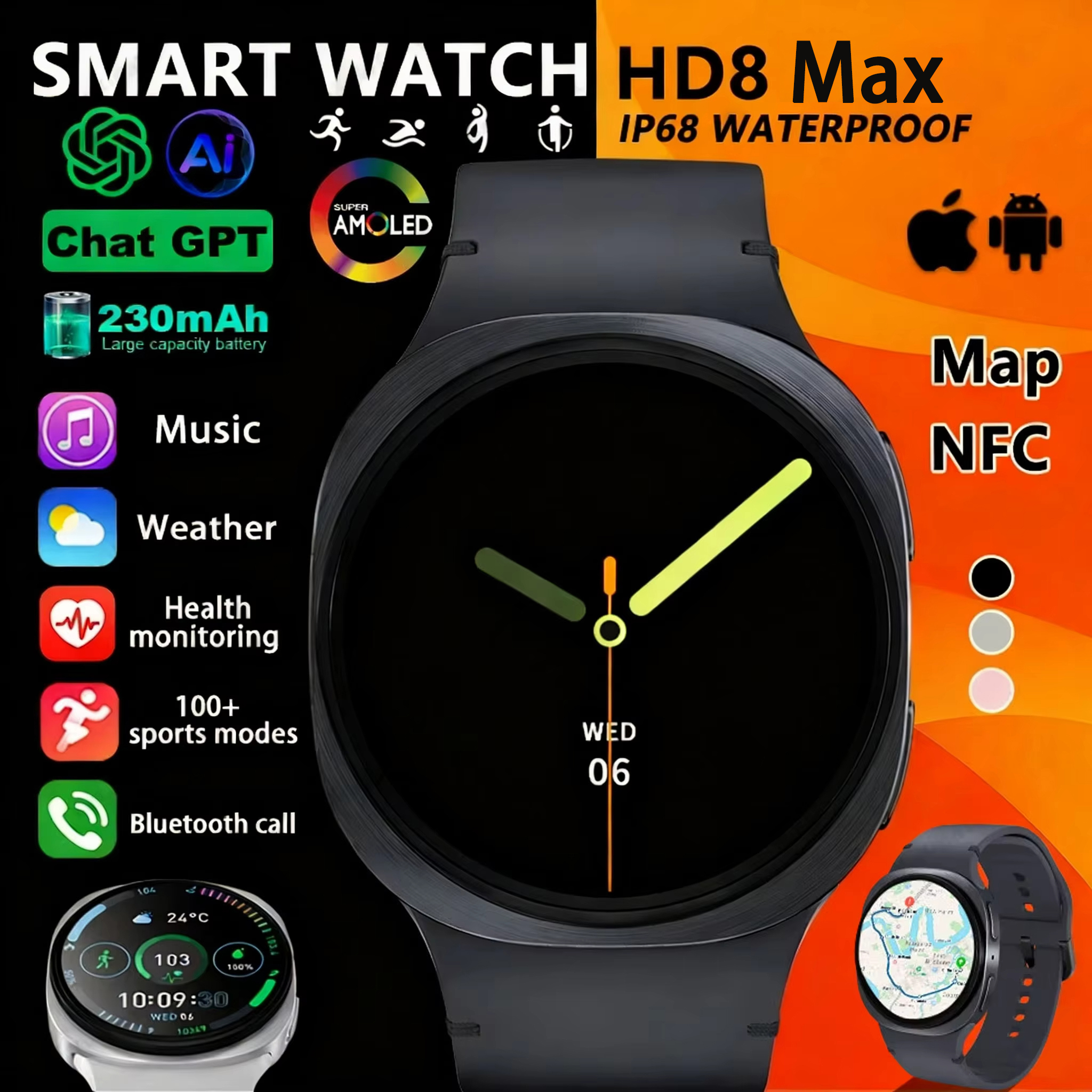 Smartwatch Watches Gift For Men - 2026 New Ultra classic 8 Mini
