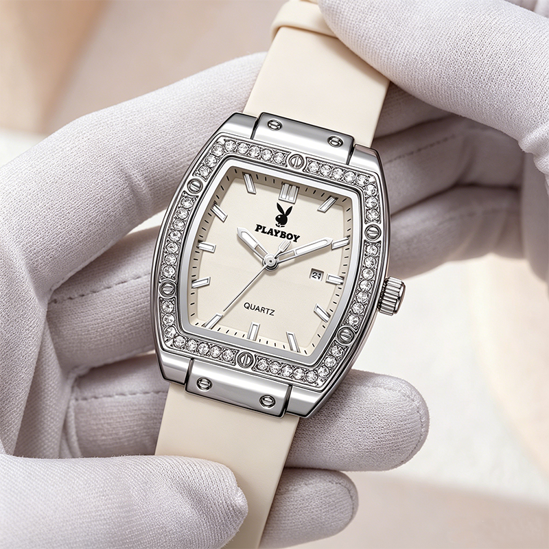 Watch Bezel Insert - PLAYBOY Brand Luxury Woman Watches Tonneau