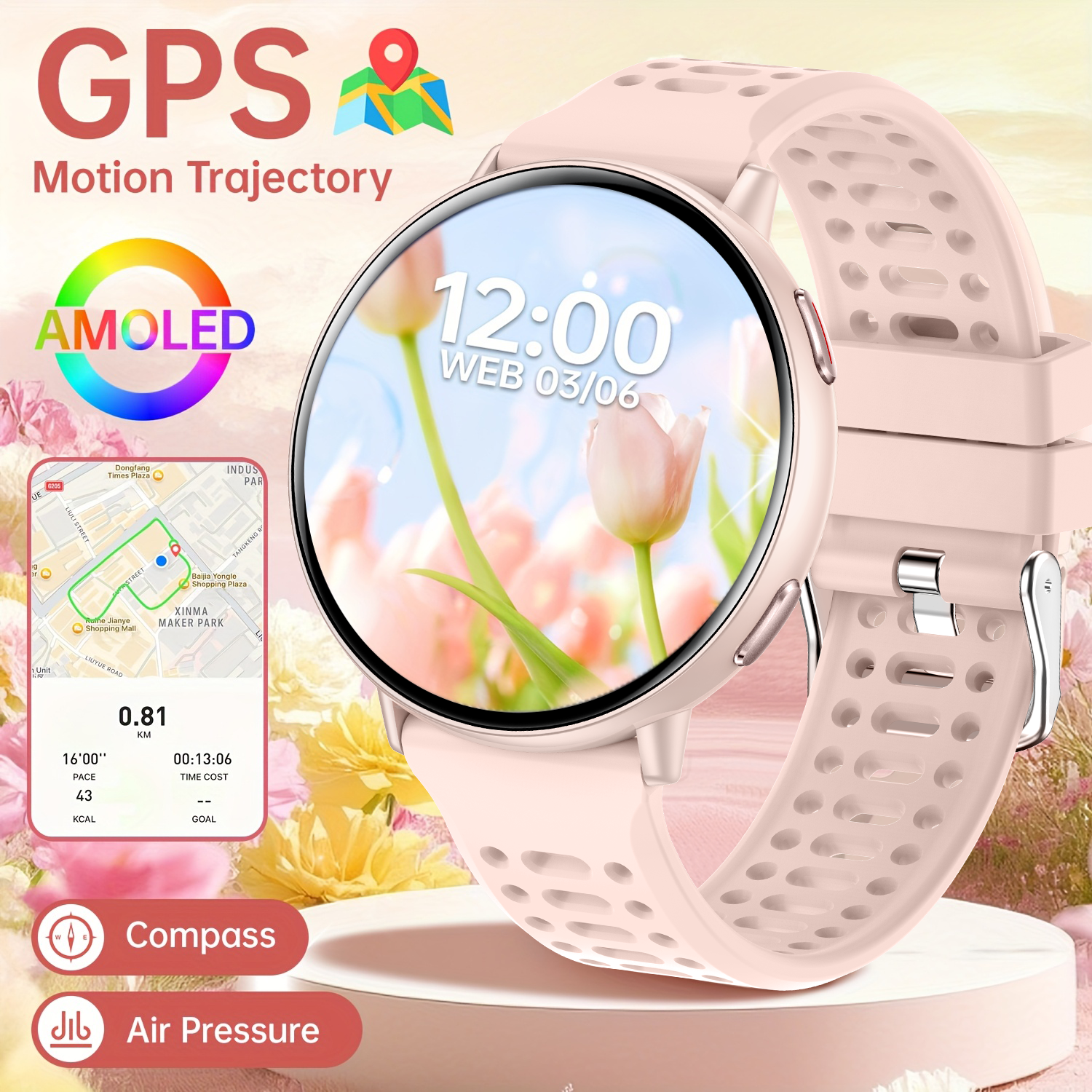 Smartwatch Watches Gift For Men - New Hot GPS Smartwatch 1.43 AMOLED