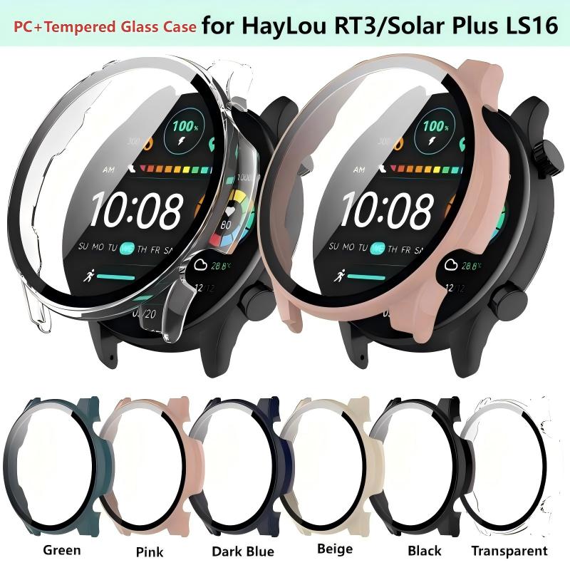 Solar Powered Watch - PC+Tempered Glass Case for HayLou RT3/Solar