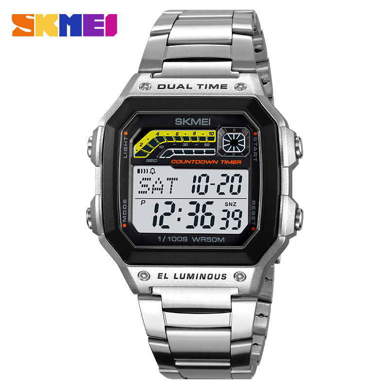 Solar Powered Watch - SKMEI 2307 Luxury Waterproof Digital Watch