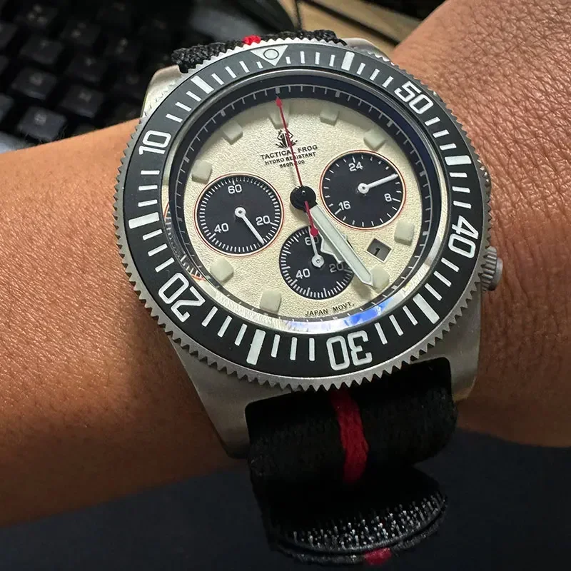 Solar Powered Watch - Tactical Frog FXD Titanium Men's Diving