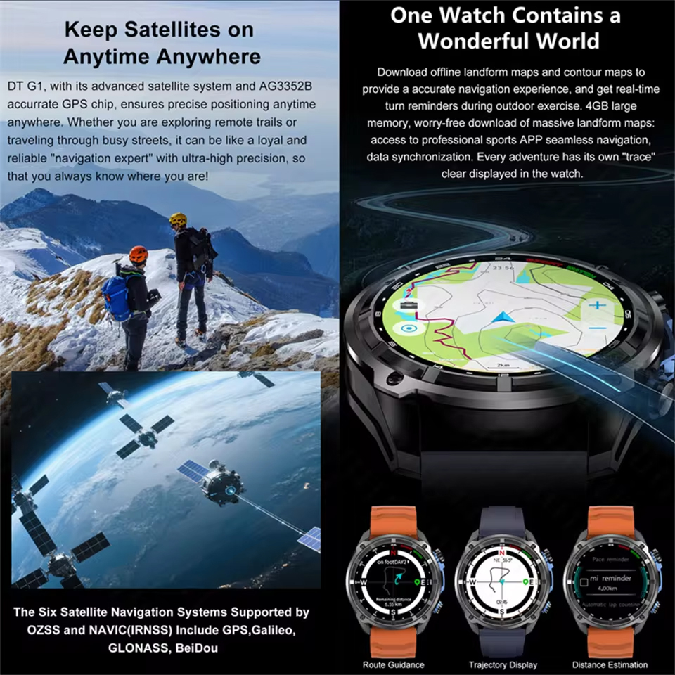New Men Military GPS Map Smart - Smartwatch Watches Gift For Men ulasan dan harga