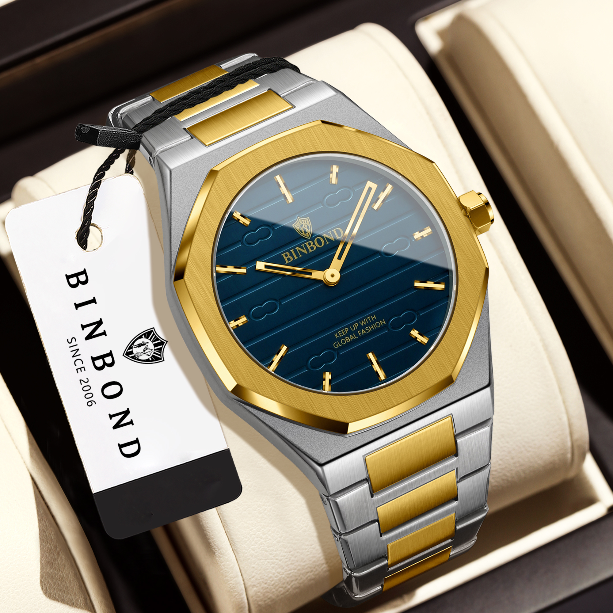 BINBOND Luxury Vintage Quartz  - Smartwatch Sports Watches For Men ulasan dan harga