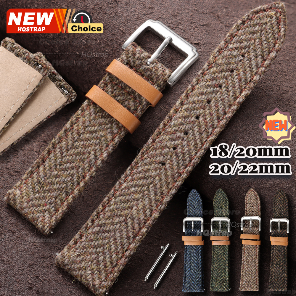 18mm 20mm 22mm Tweed Nylon Str - Watches Rolex Smartwatch ulasan dan harga