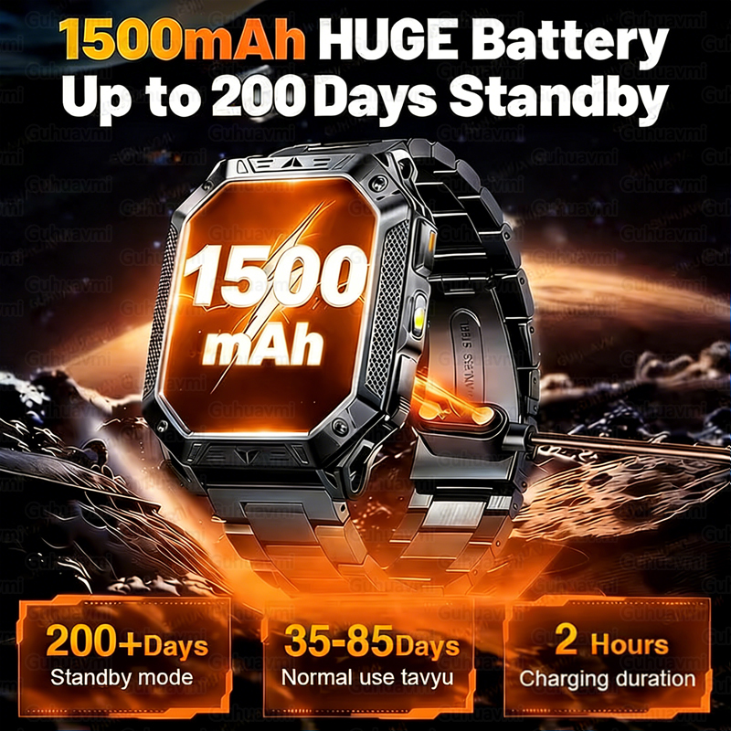 New 1500mAh Military Outdoor S - Smartwatch Watches For Men With Gps ulasan dan harga