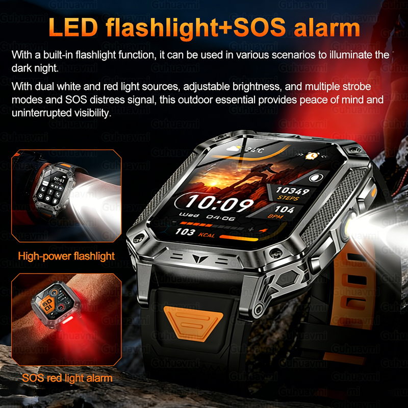 New 1500mAh Military Outdoor S - Smartwatch Watches For Men With Gps ulasan dan harga