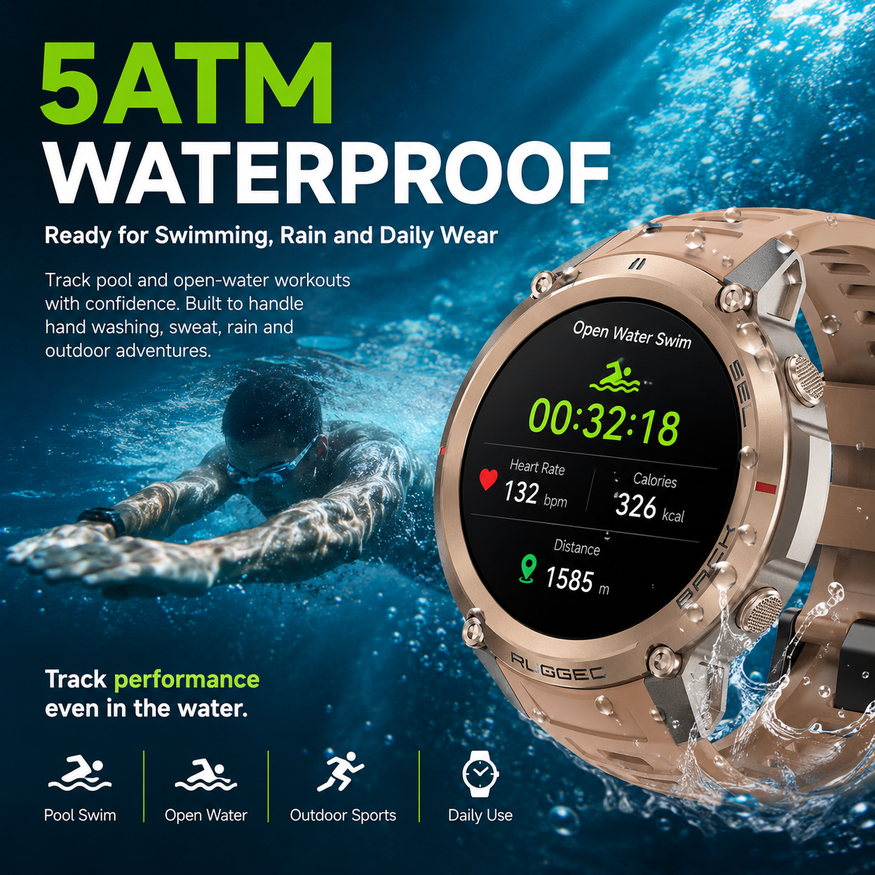 New GPS Sports Smartwatch, Off - Altimeter Compass Watch ulasan dan harga
