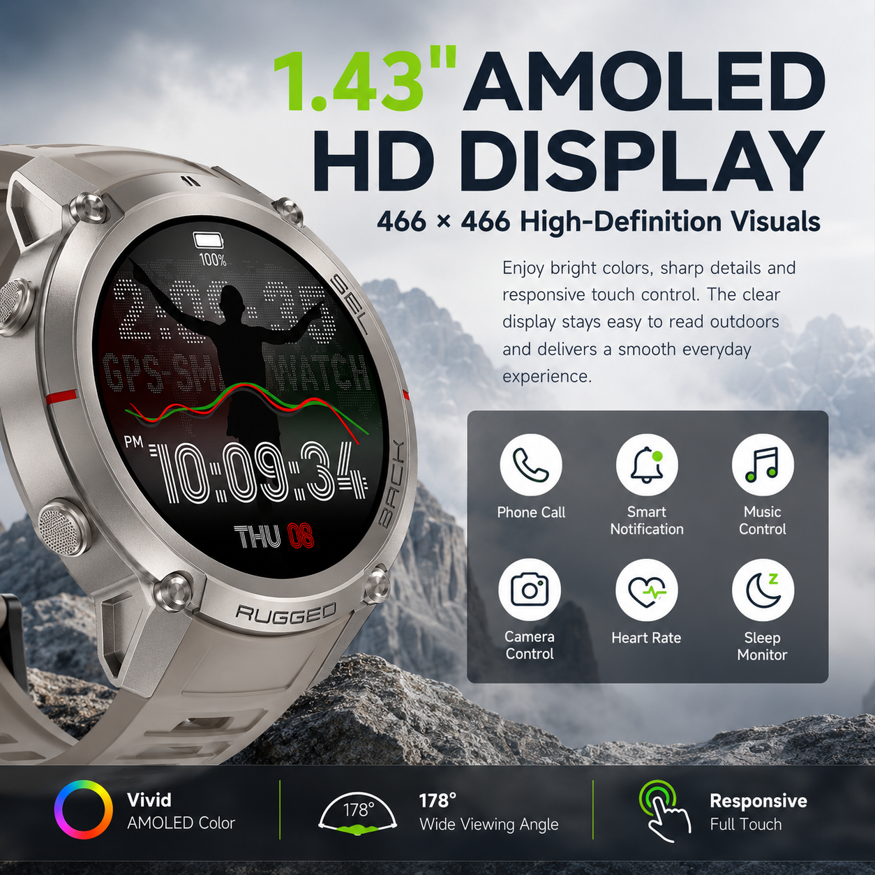 New GPS Sports Smartwatch, Off - Altimeter Compass Watch ulasan dan harga