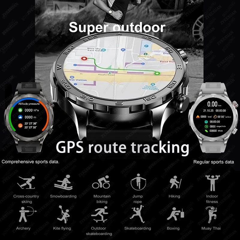 New GPS Track Smart Watch Men  - Altimeter Compass Watch ulasan dan harga