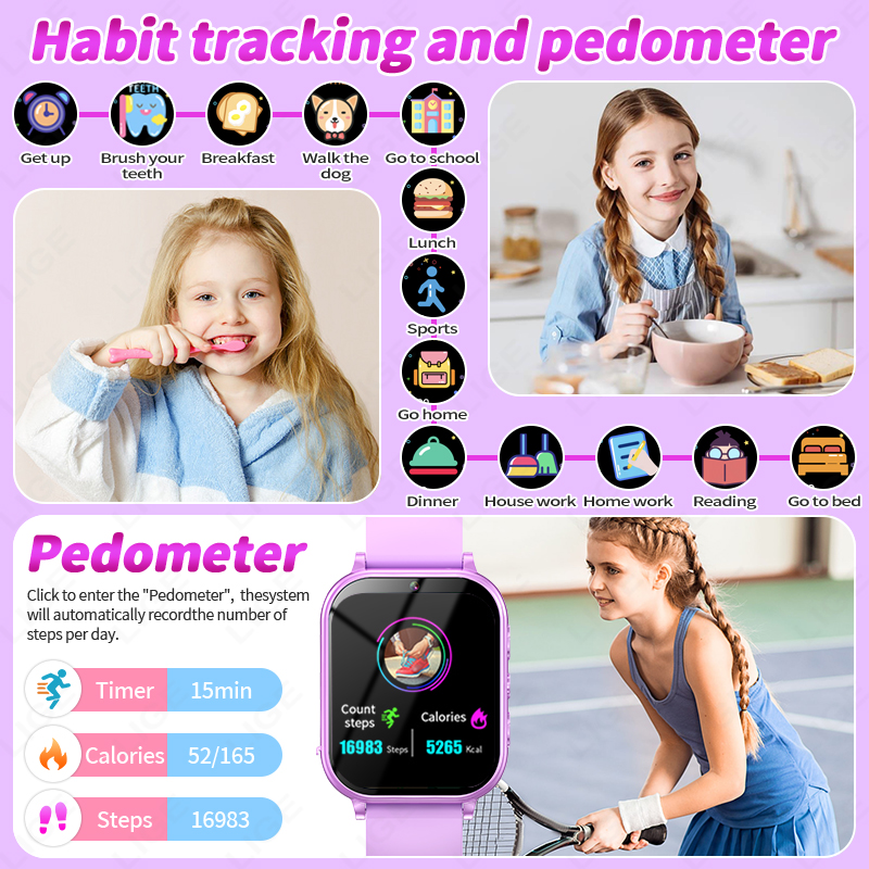 LIGE Kid Digital Smart Watch S - Smartwatch Digital Watches For Girls ulasan dan harga