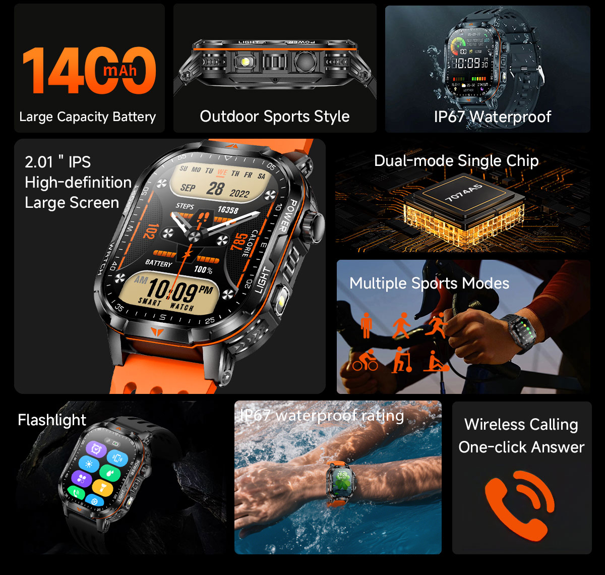 2026 New 1400mAh Super Large B - Smartwatch Sports Watches For Women ulasan dan harga