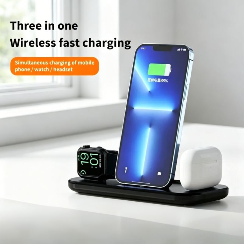3 In 1 Wireless Charger Stand  - Watch Xs8 ulasan dan harga
