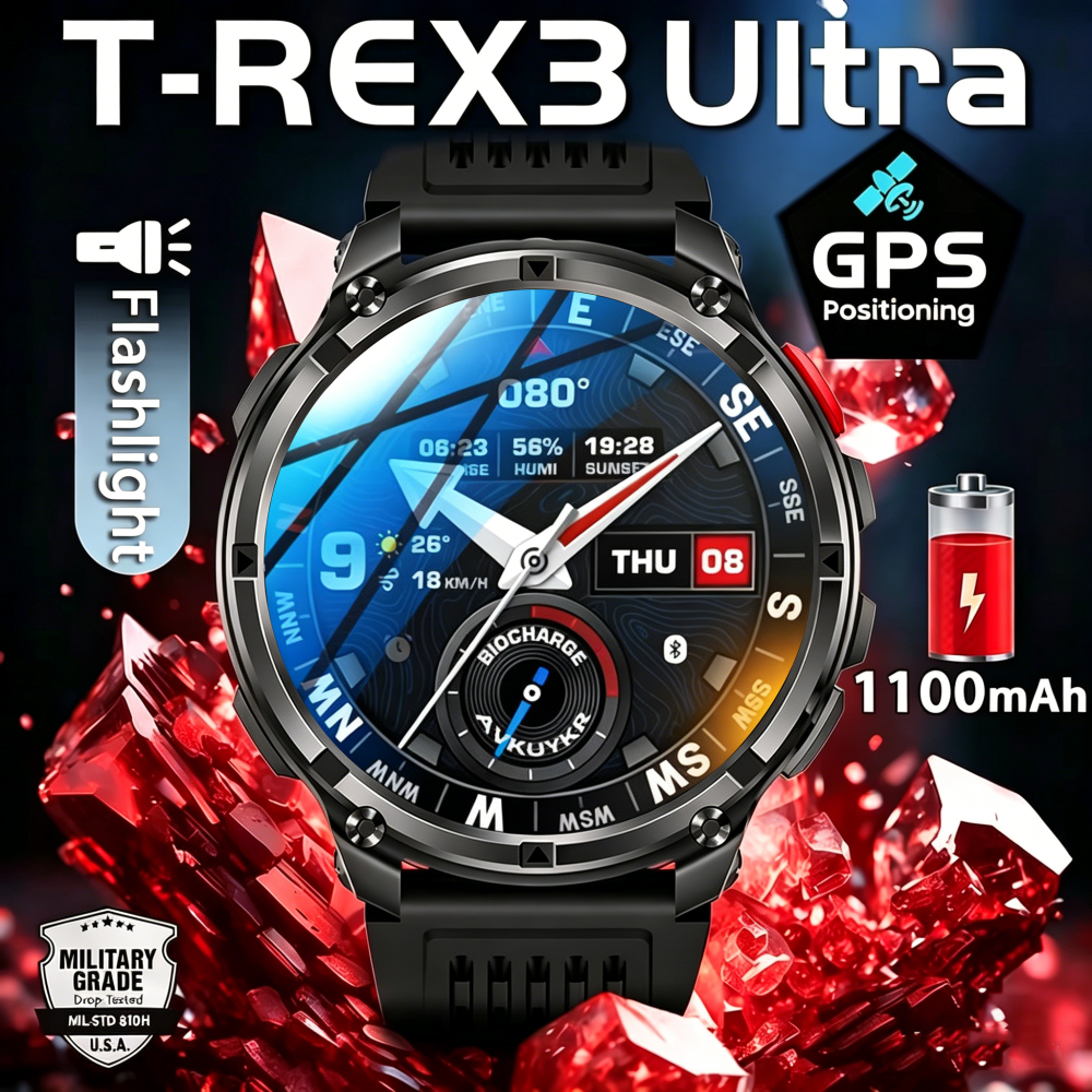 2026 T-Rex3 Ultra 1100mAh Batt - Hybrid Smartwatch ulasan dan harga