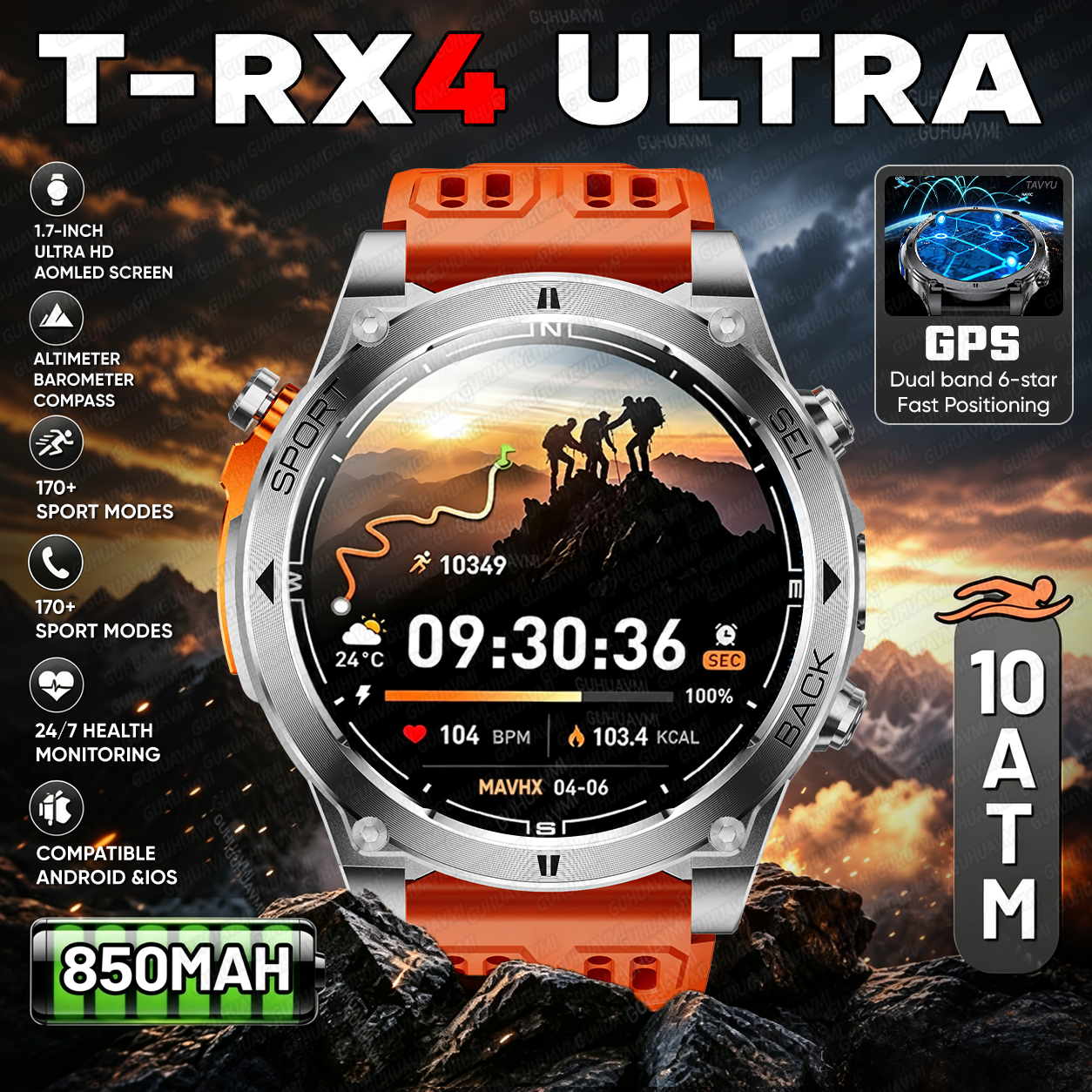 New T-RX4 Ultra Outdoor Sports - Altimeter Compass Watch ulasan dan harga