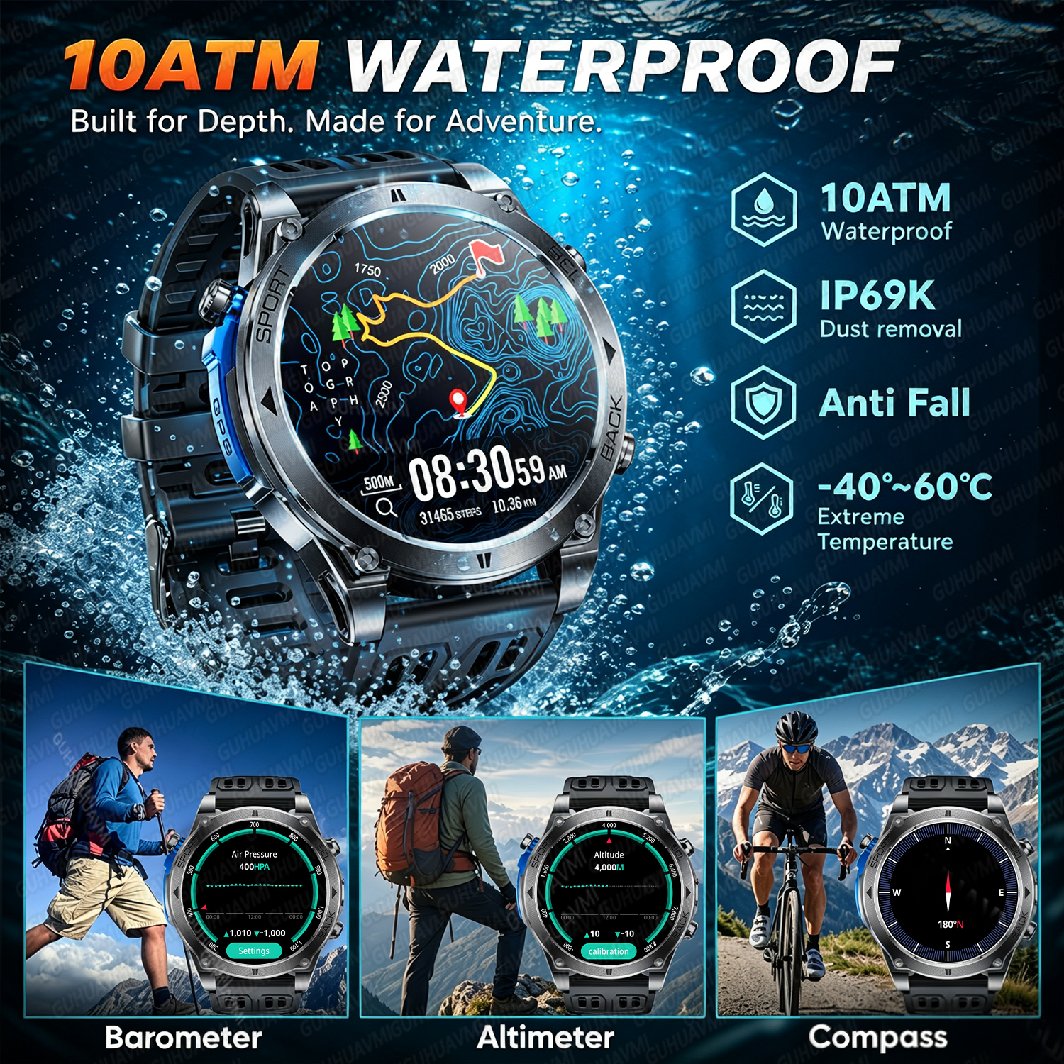 New T-RX4 Ultra Outdoor Sports - Altimeter Compass Watch ulasan dan harga