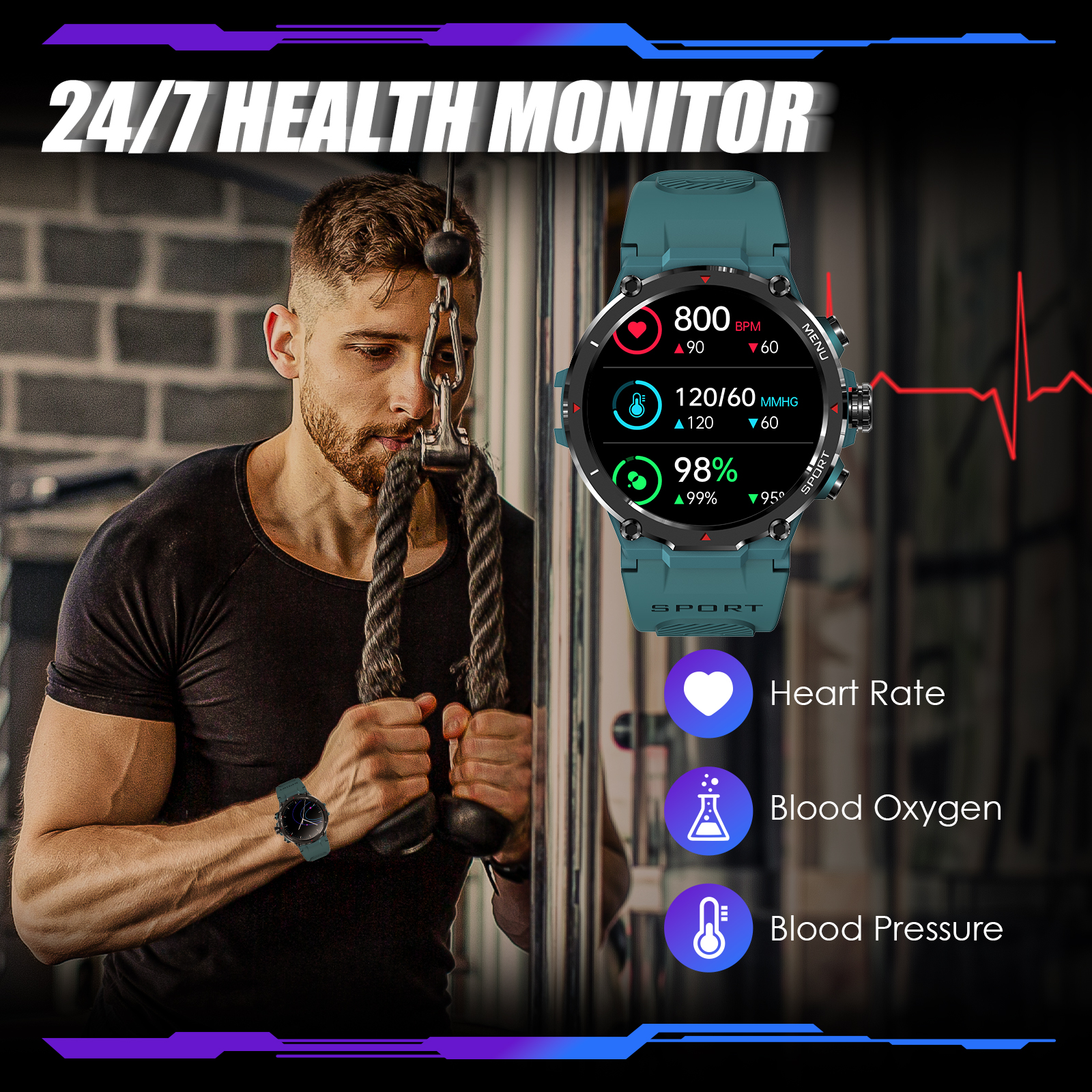 EIGIIS Military Smart Watch fo - Smartwatch Watches For Men ulasan dan harga