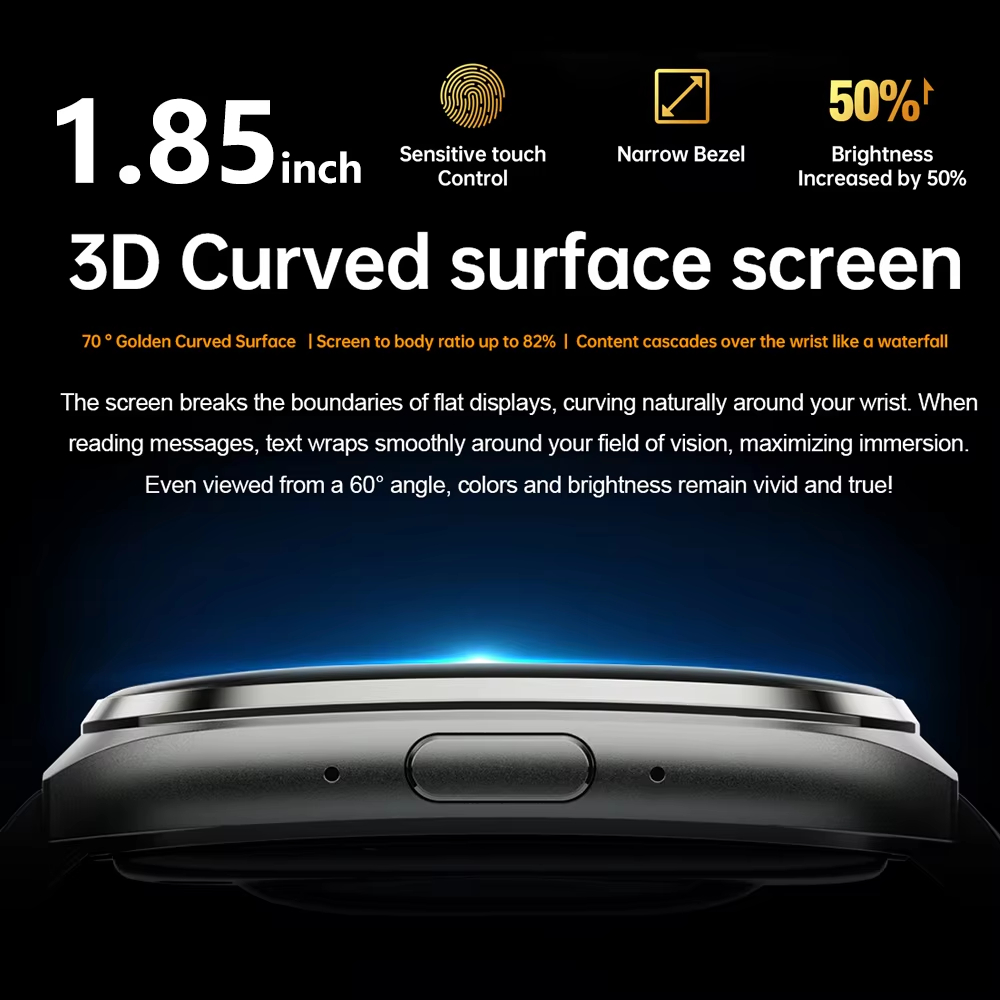 AMOLED 2026 HD 3D Curved surfa - Smartwatch Watches Gift For Men ulasan dan harga