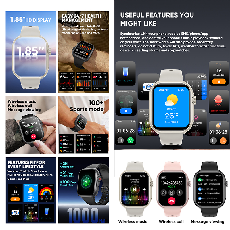 Ultra K62 1000 mAh Battery Sma - Smartwatch Watches For Women With Gps ulasan dan harga