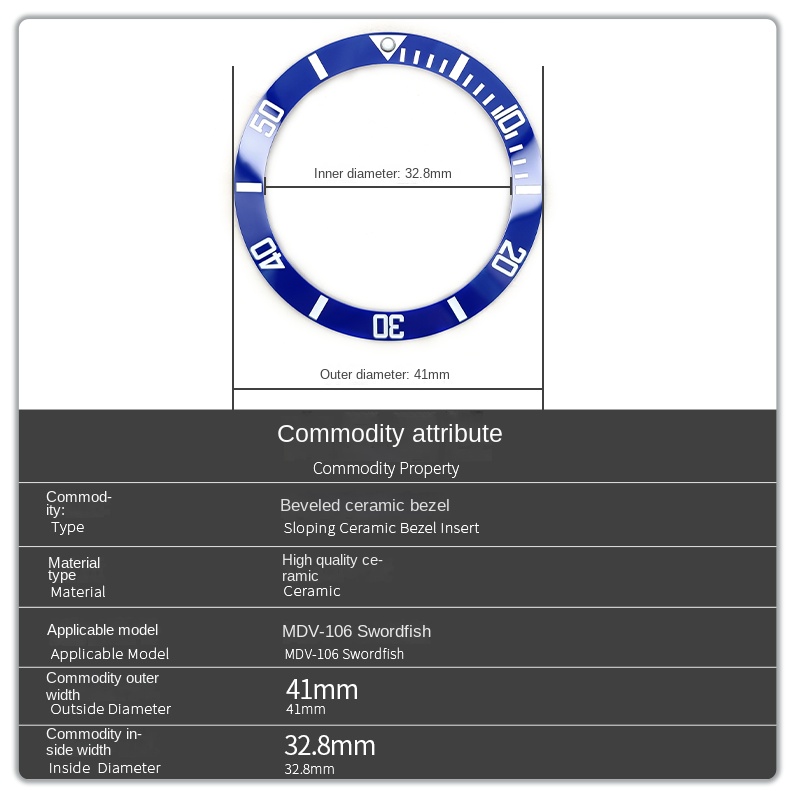 For CASIO MDV-106 Sloped Ceram - Watch Bezel Insert ulasan dan harga