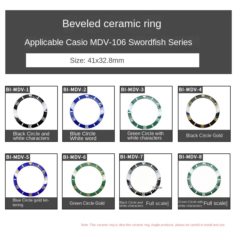 For CASIO MDV-106 Sloped Ceram - Watch Bezel Insert ulasan dan harga