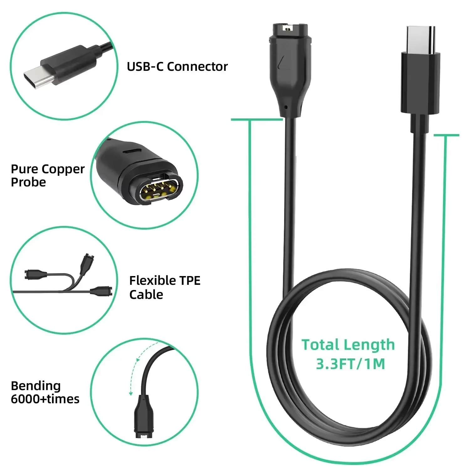 USB Type C Charging Cables for - Xwatch Smartwatch ulasan dan harga