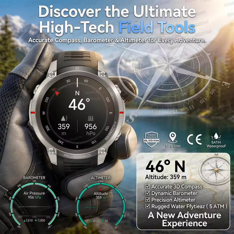 2026 Military Satellite Offlin - Smartwatch Watches Gift For Men ulasan dan harga
