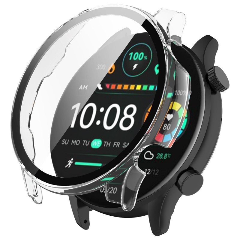 PC+Tempered Glass Case for Hay - Solar Powered Watch ulasan dan harga