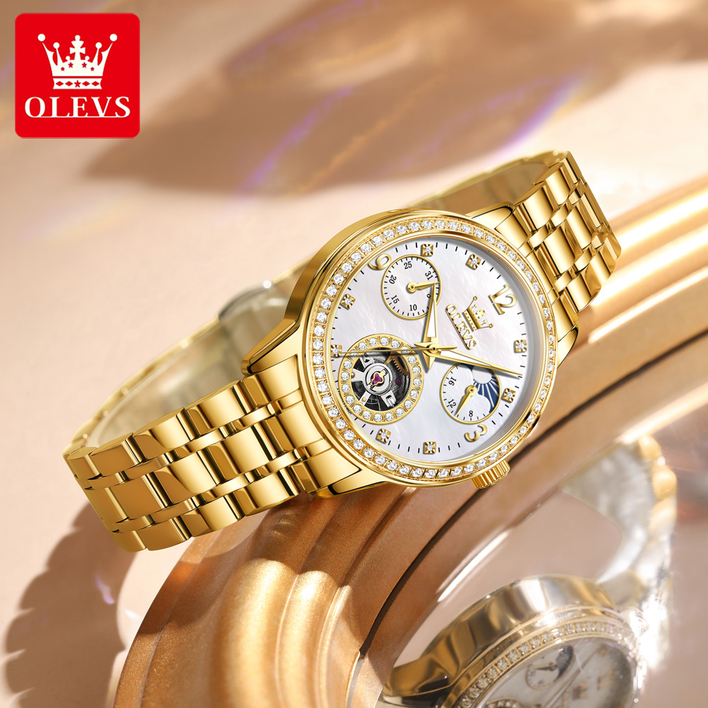 OLEVS 6750 Automatic Woman Wat - Watch Bezel Insert ulasan dan harga