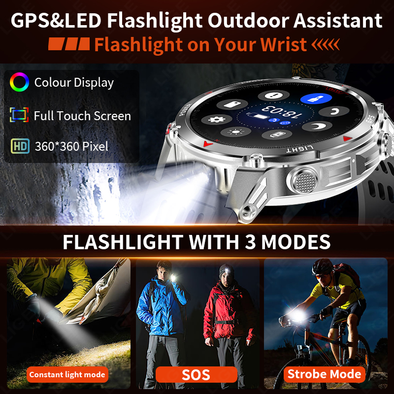LIGE Rugged GPS Track Smart Wa - Smartwatch Watches For Men ulasan dan harga