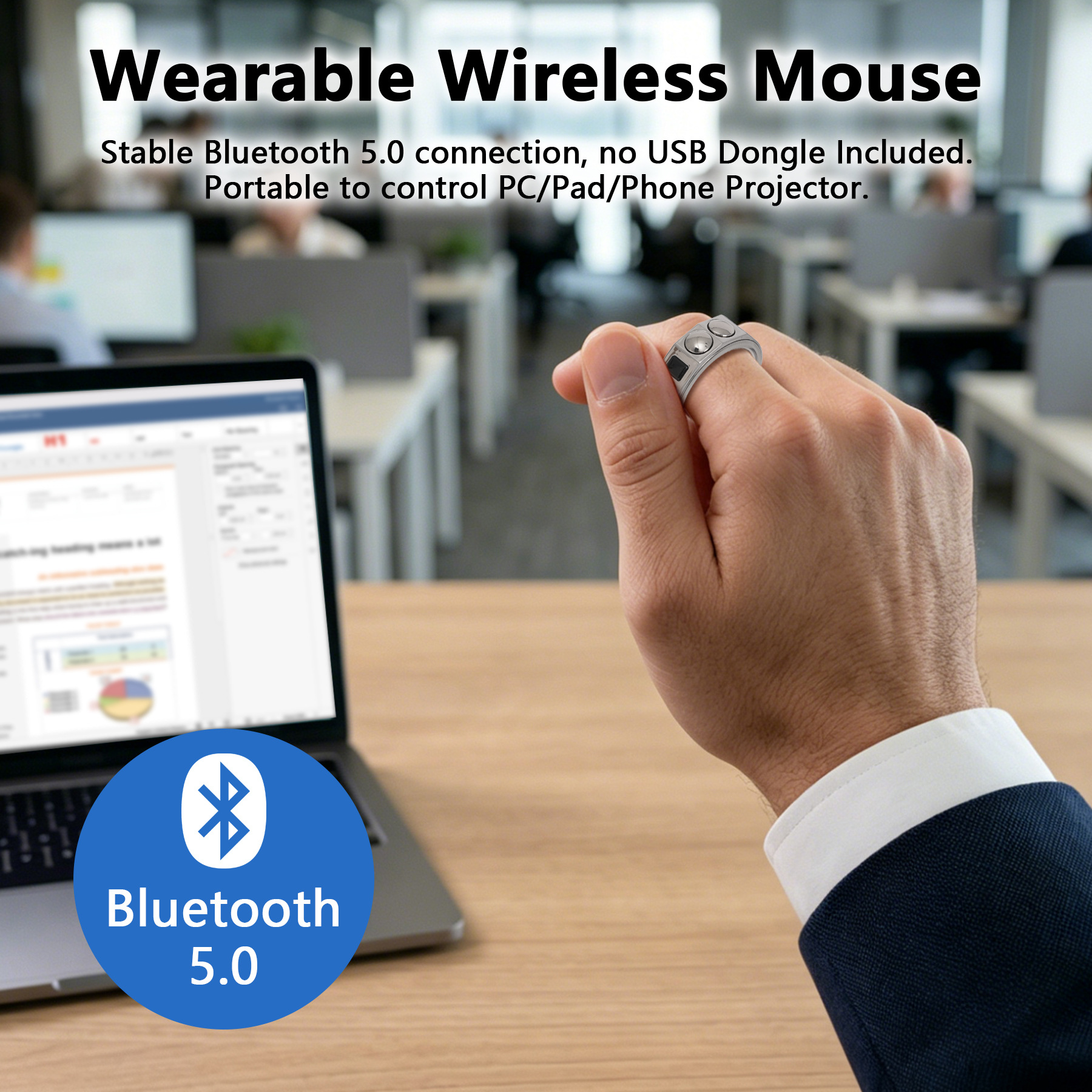 Smart mouse ring ring PPT demo - Watch Smartwatch ulasan dan harga