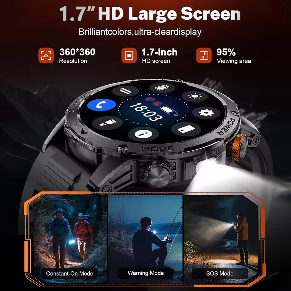 New T-REX3 Outdoor 1000mAh Bat - Smartwatch Watches Gift For Men ulasan dan harga