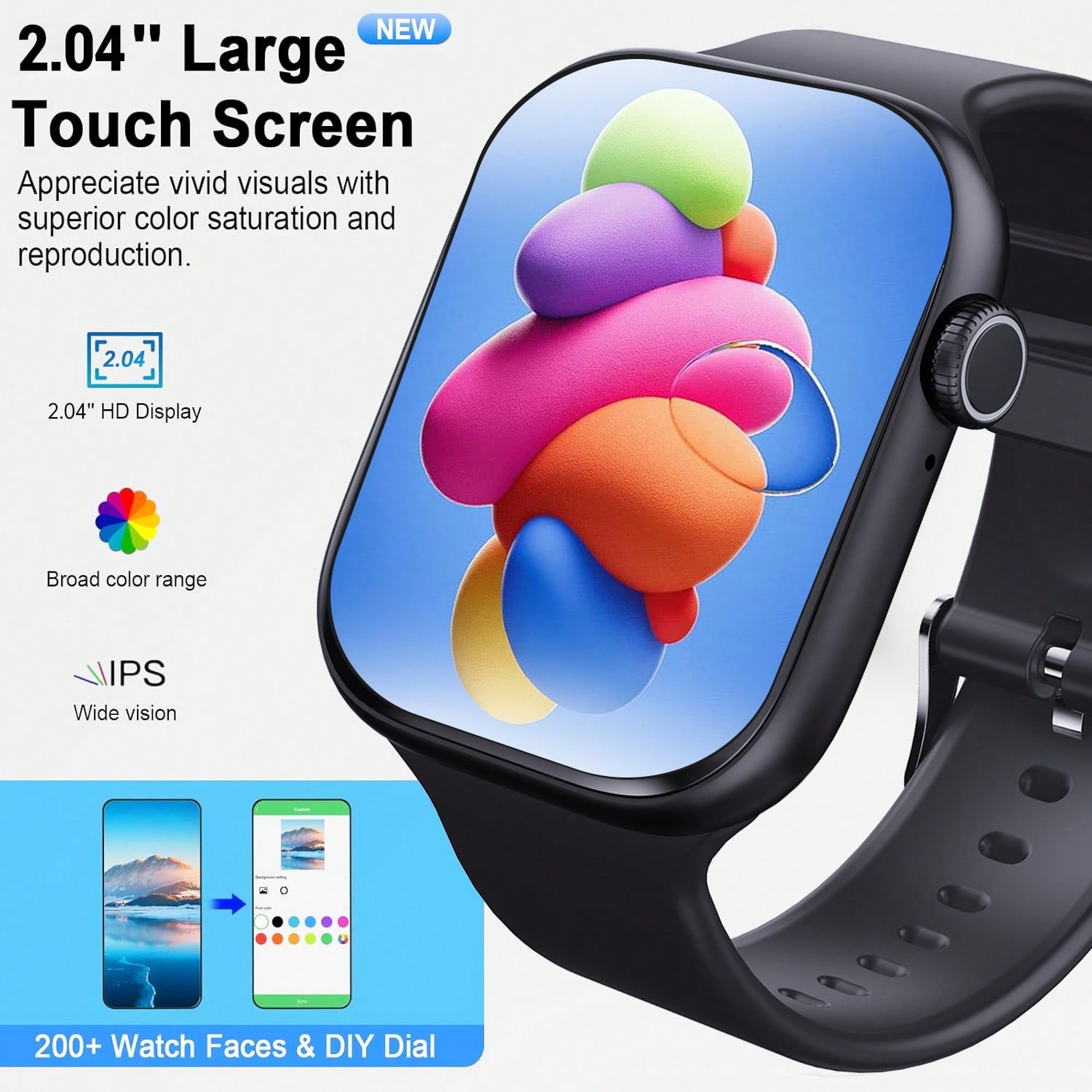 2.01 Inch Touch Screen Smart W - Smartwatch Sports Watches For Women ulasan dan harga