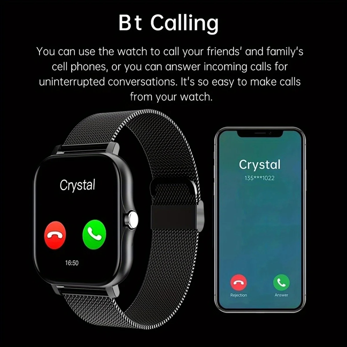Smart Watch For Android IOS Wa - Smartwatch Watches Gift For Men ulasan dan harga