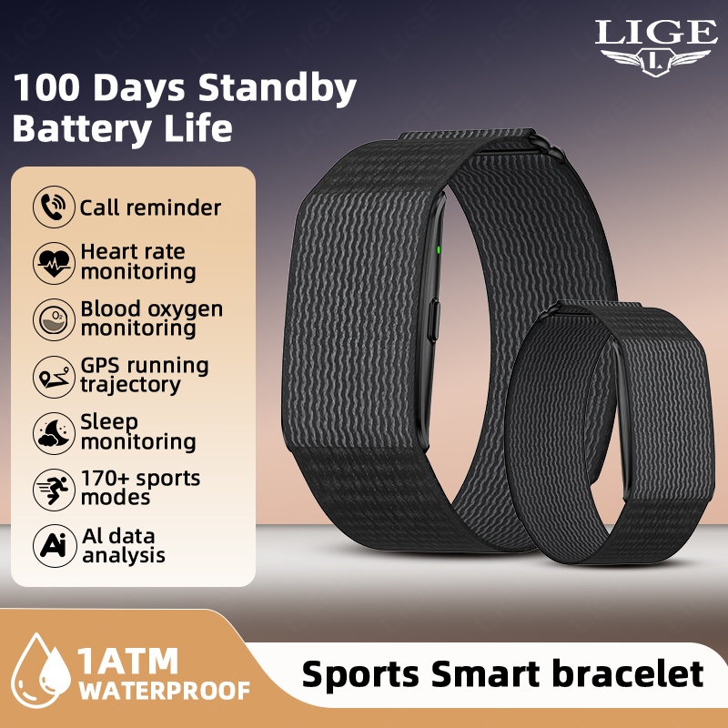 LIGE NO Screen Smart Wristband - Smartwatch Watches For Men With Gps ulasan dan harga
