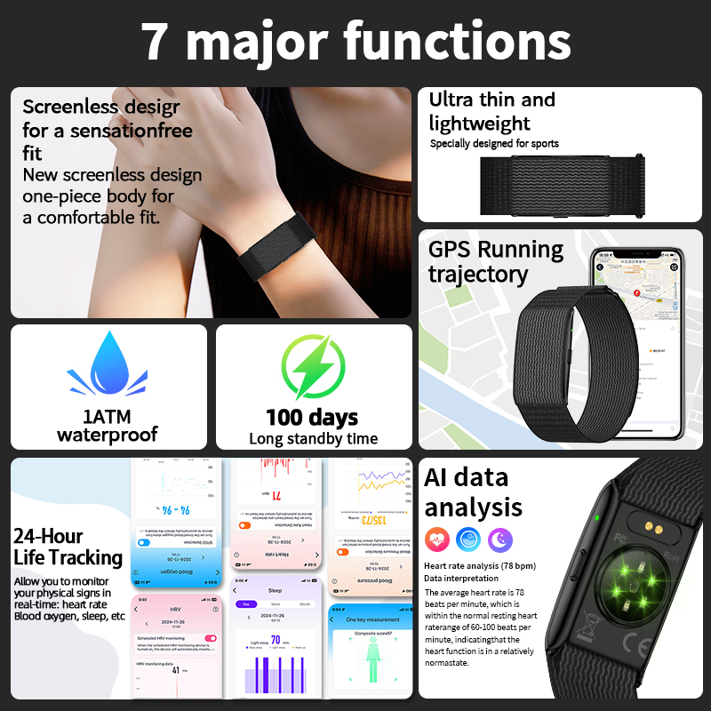 LIGE NO Screen Smart Wristband - Smartwatch Watches For Men With Gps ulasan dan harga