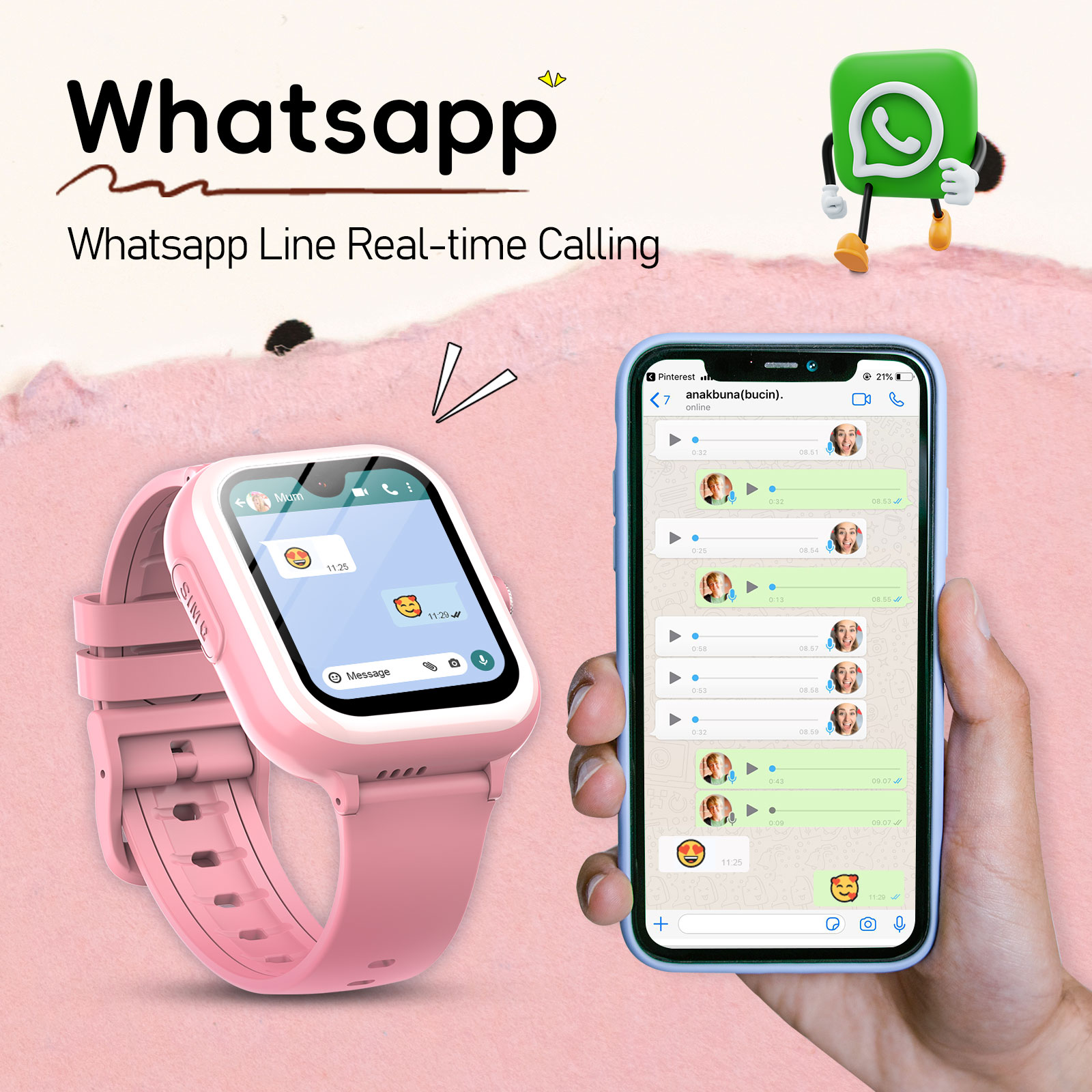 Wonlex 4G Kids Smart Watch 1.7 - Smartwatch Watch Whatsapp ulasan dan harga