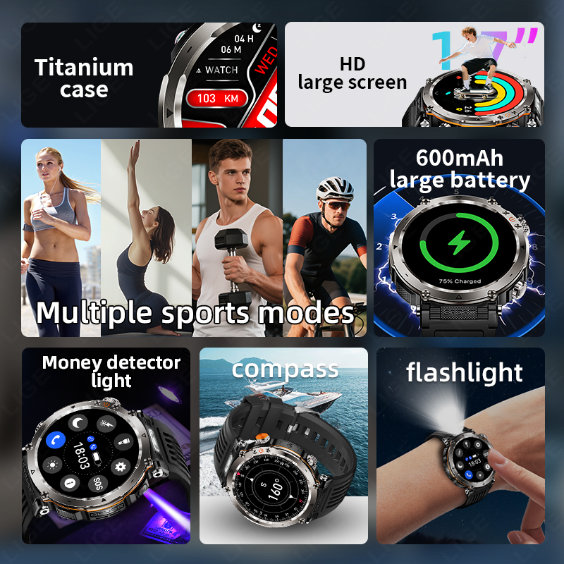 New Military Outdoor Smartwatc - Smartwatch Watches For Men ulasan dan harga