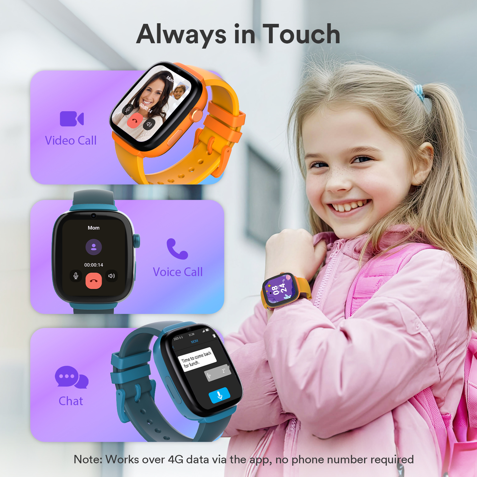 4G Kids Smartwatch with SIM GP - Smartwatch Watches Birthday Gift For Boys ulasan dan harga