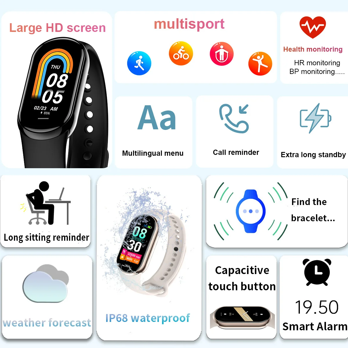 New Original Small M8 Band Sma - Smartwatch Sports Watches For Women ulasan dan harga