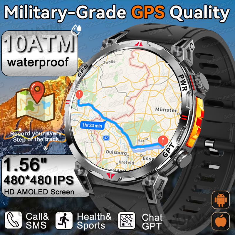 2026New Military GPS Sport Sma - Altimeter Compass Watch ulasan dan harga