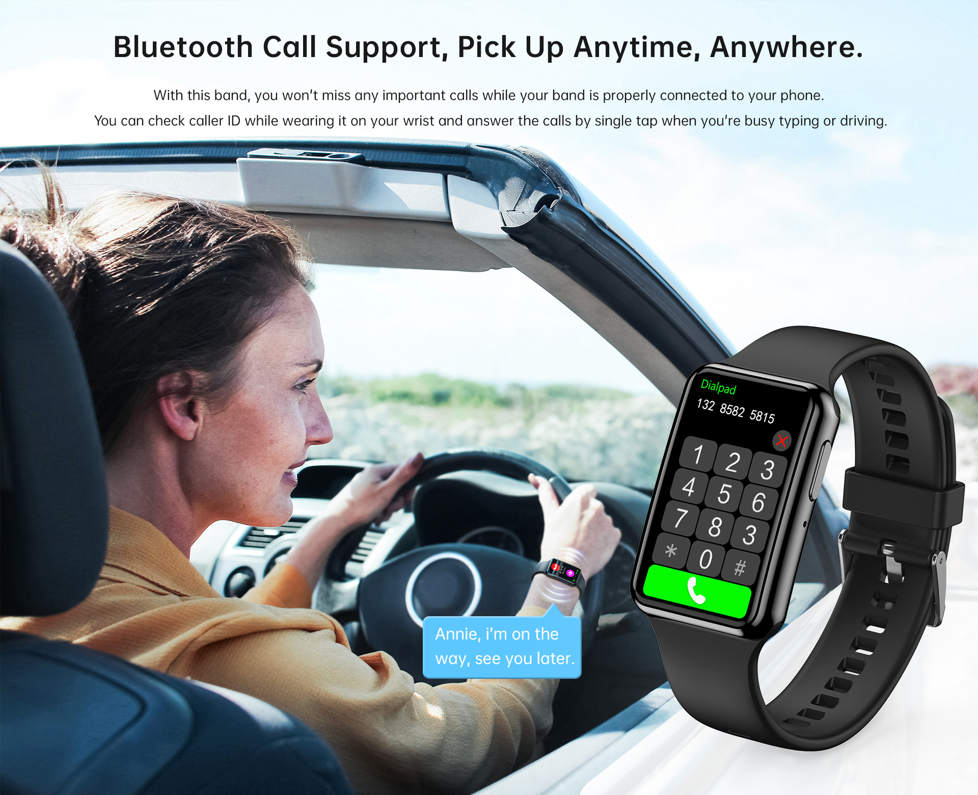 1.47 Inch BT Call Smart Band H - Watch Smartwatch ulasan dan harga