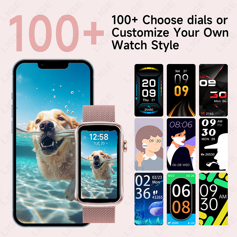 LIGE New 1.47” HD Full Touch S - Watches Ladies Smartwatch ulasan dan harga