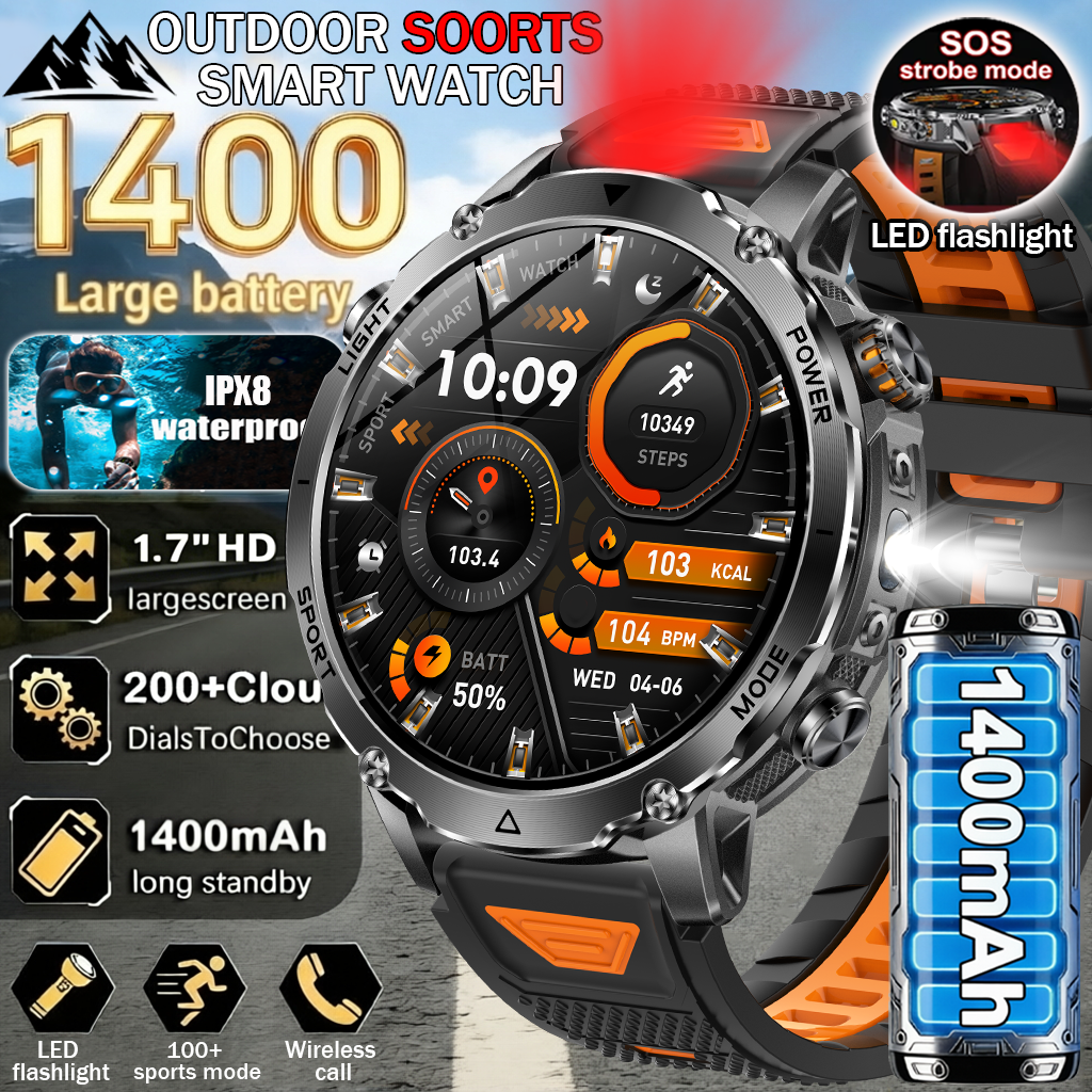 2026New Military Sports Smart  - Smartwatch Watches For Men With Gps ulasan dan harga