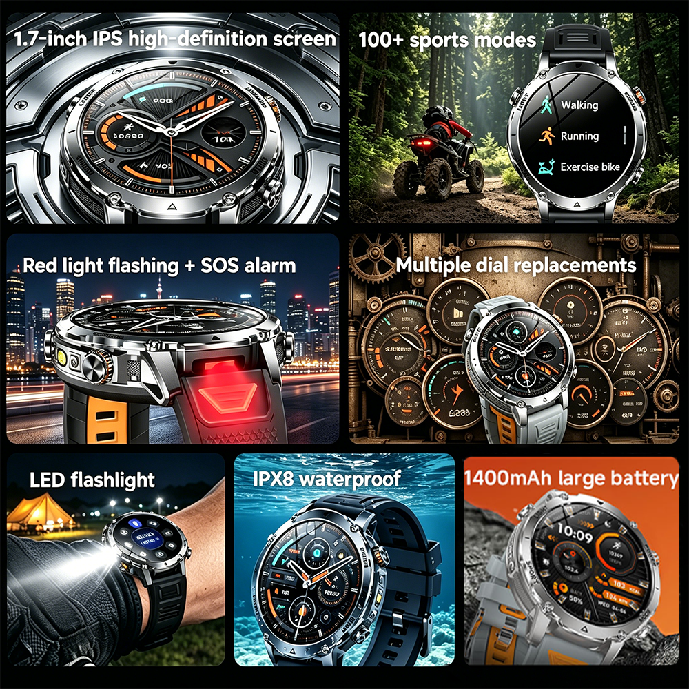 2026New Military Sports Smart  - Smartwatch Watches For Men With Gps ulasan dan harga