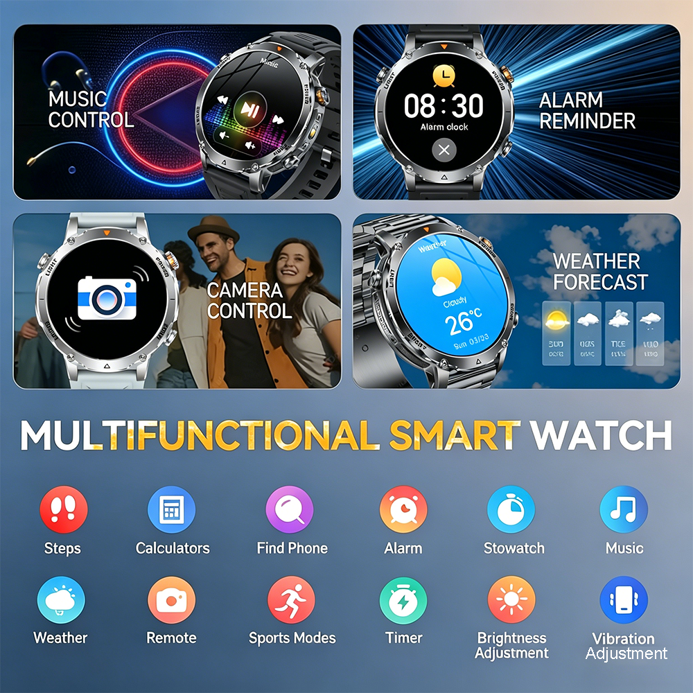 2026New Military Sports Smart  - Smartwatch Watches For Men With Gps ulasan dan harga